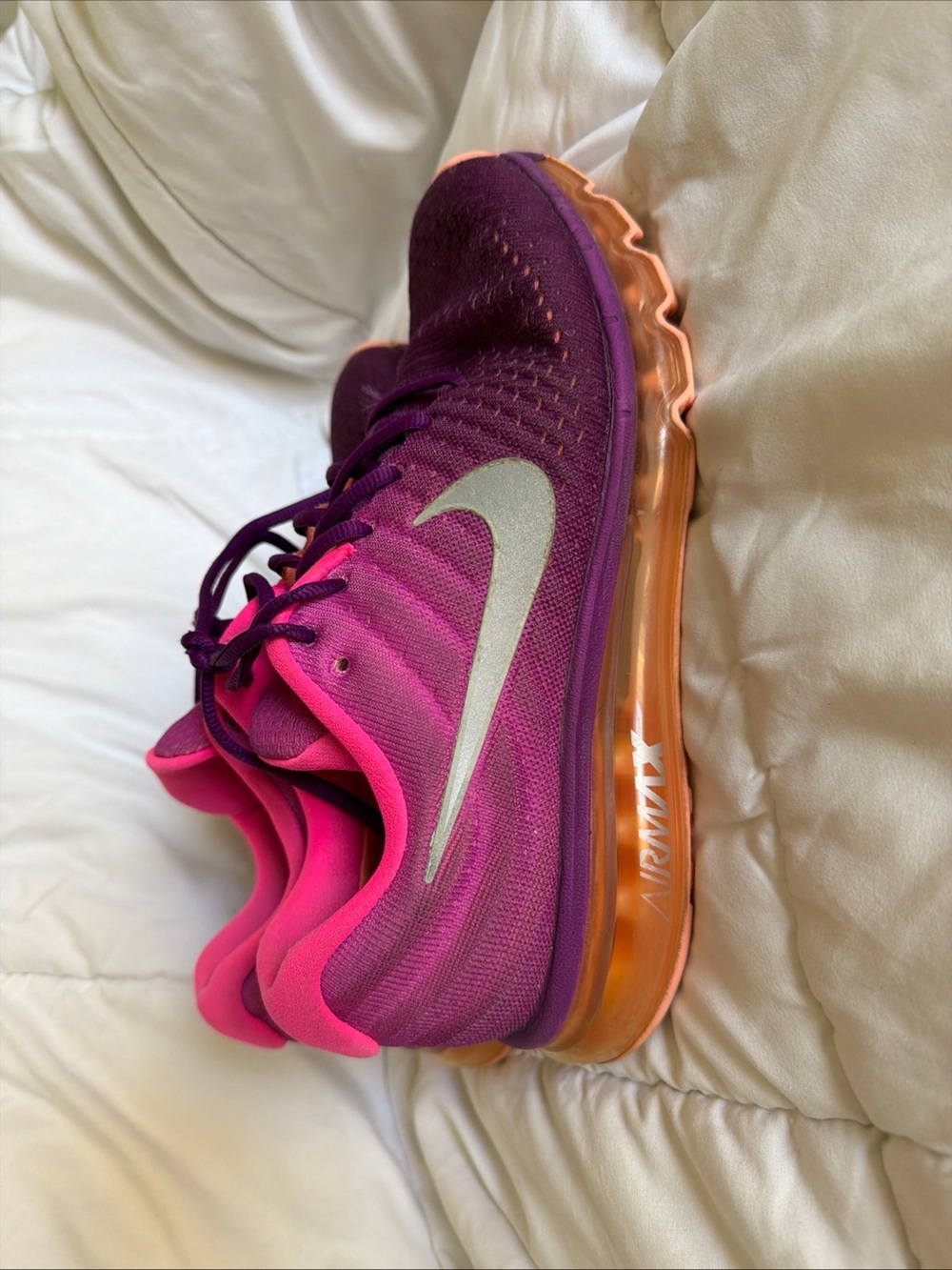 Nike Women’s Purple & Pink Air Max with Orange Sole